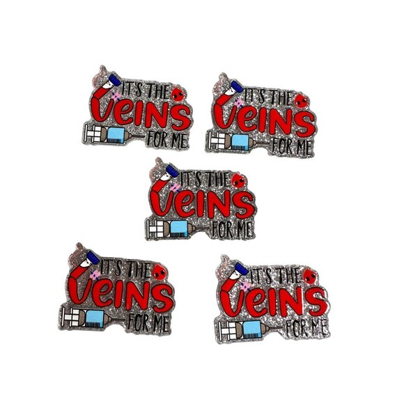 10 pc glitter RN Nurse acrylic flat back charm for badge reels keyrings earrings - Picture 1 of 4